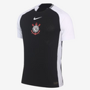 Camisa Corinthians Torcedor Preta com Branco -Lançamento 25/26