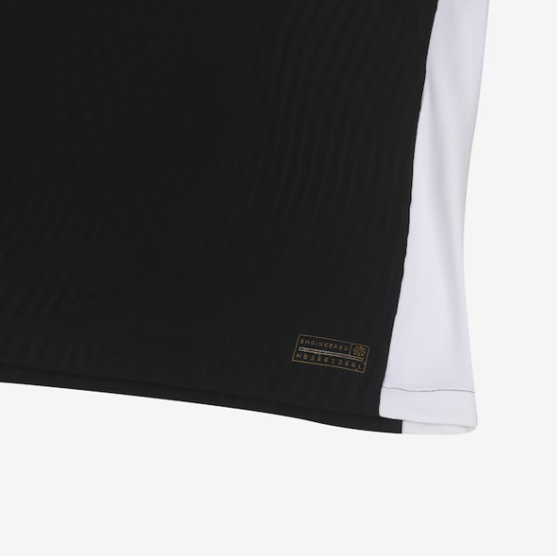 Camisa Corinthians Torcedor Preta com Branco -Lançamento 25/26